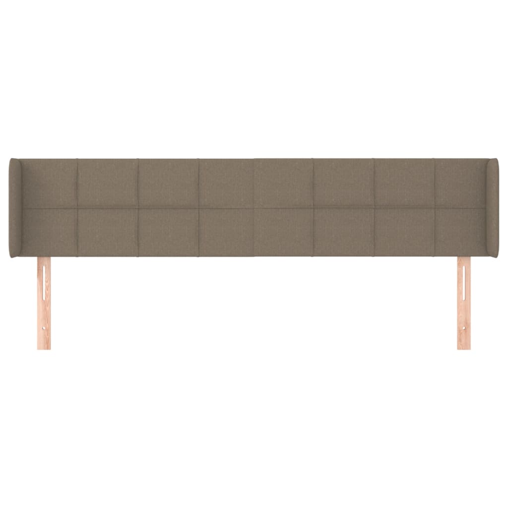 vidaXL Tăblie de pat cu aripioare gri taupe 183x16x78/88 cm textil