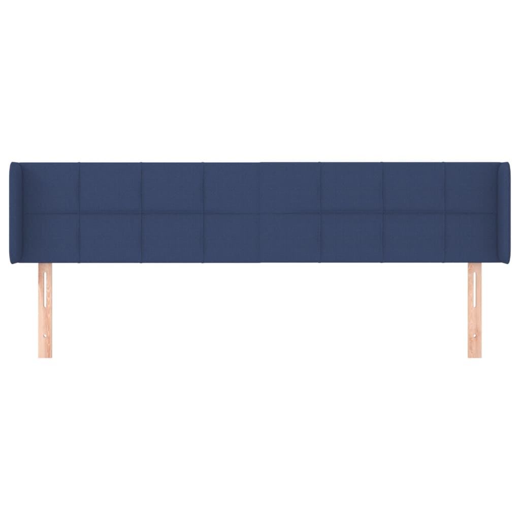 vidaXL Tăblie de pat cu aripioare, albastru, 183x16x78/88 cm textil vidaXL Tăblie de pat cu aripioare, albastru, 183x16x78/88 cm textil