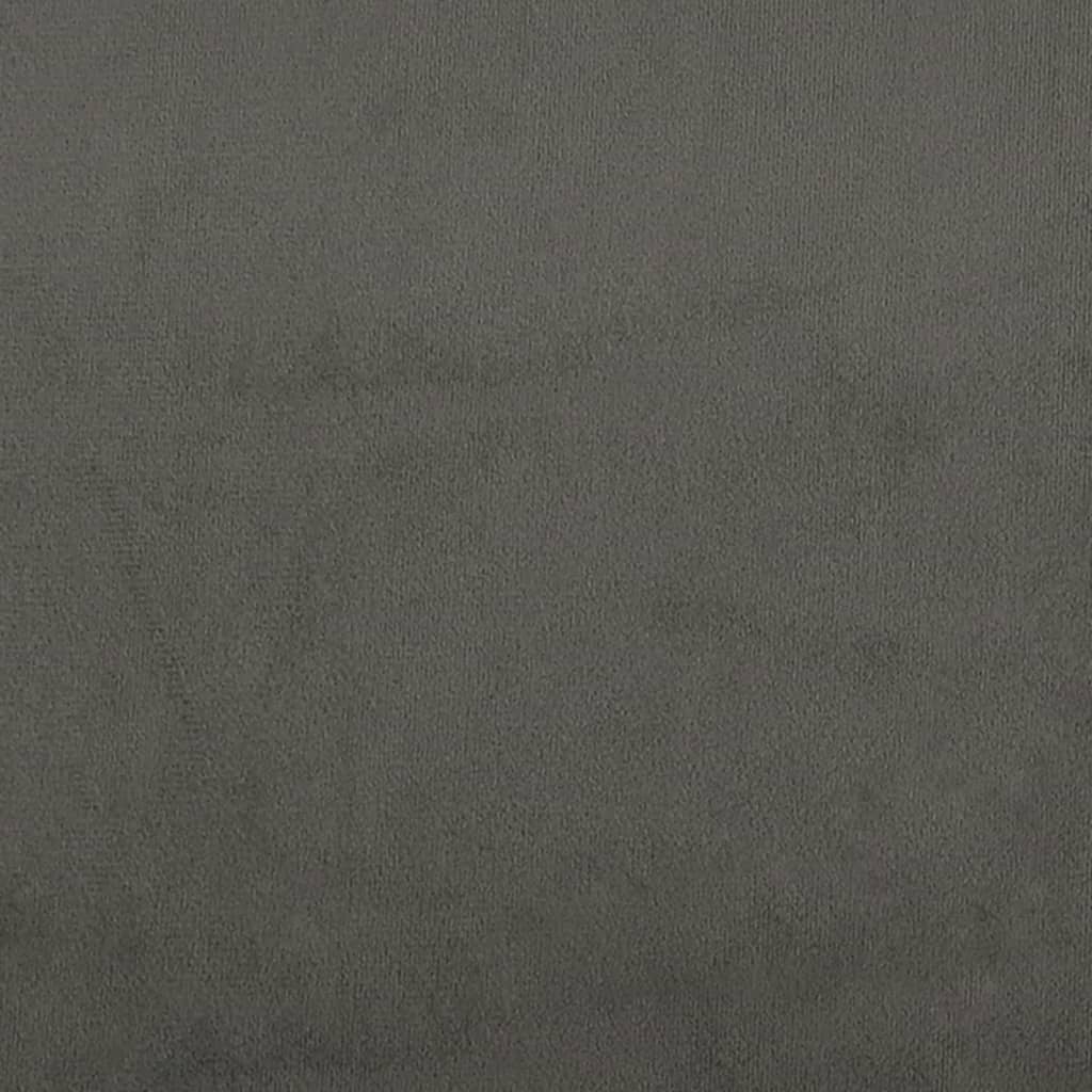 vidaXL Tăblie de pat cu aripioare gri închis 103x16x78/88 cm catifea