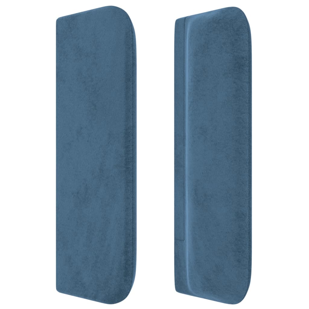 vidaXL Tăblie pat cu aripioare albastru închis 103x16x78/88 cm catifea