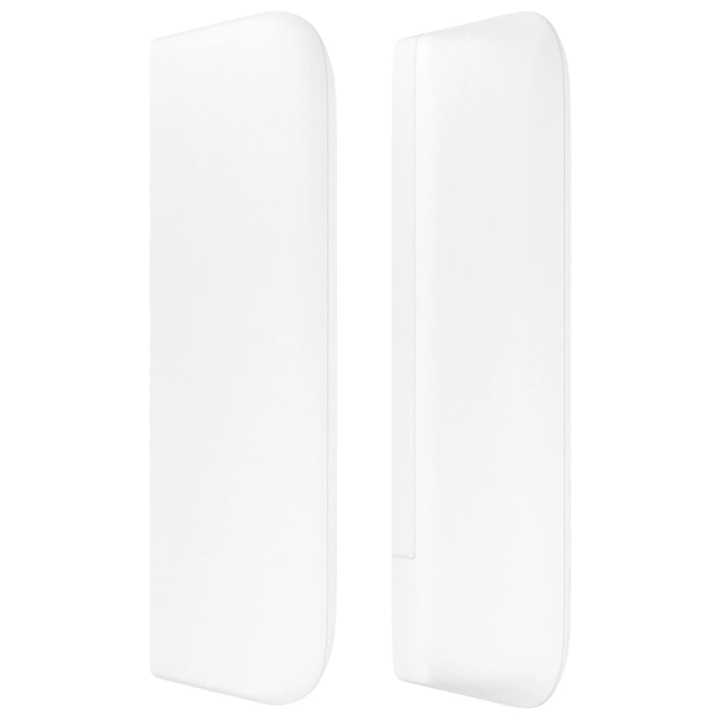 vidaXL Tăblie de pat cu aripioare alb 83x16x78/88 cm piele ecologică vidaXL Tăblie de pat cu aripioare alb 83x16x78/88 cm piele ecologică