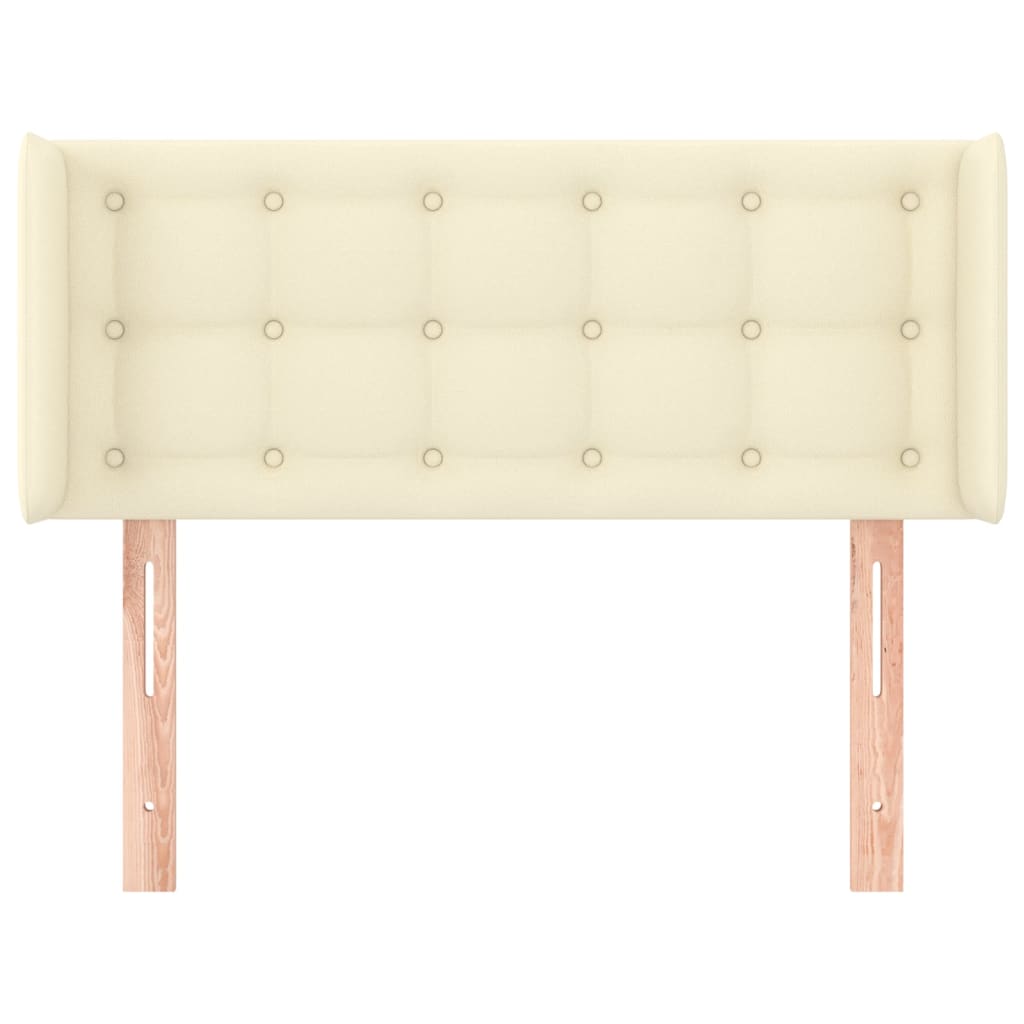 vidaXL Tăblie de pat cu aripioare crem 93x16x78/88 cm piele ecologică vidaXL Tăblie de pat cu aripioare crem 93x16x78/88 cm piele ecologică