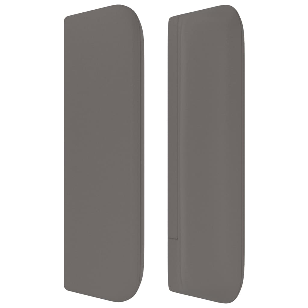 vidaXL Tăblie de pat cu aripioare gri 103x16x78/88 cm piele ecologică