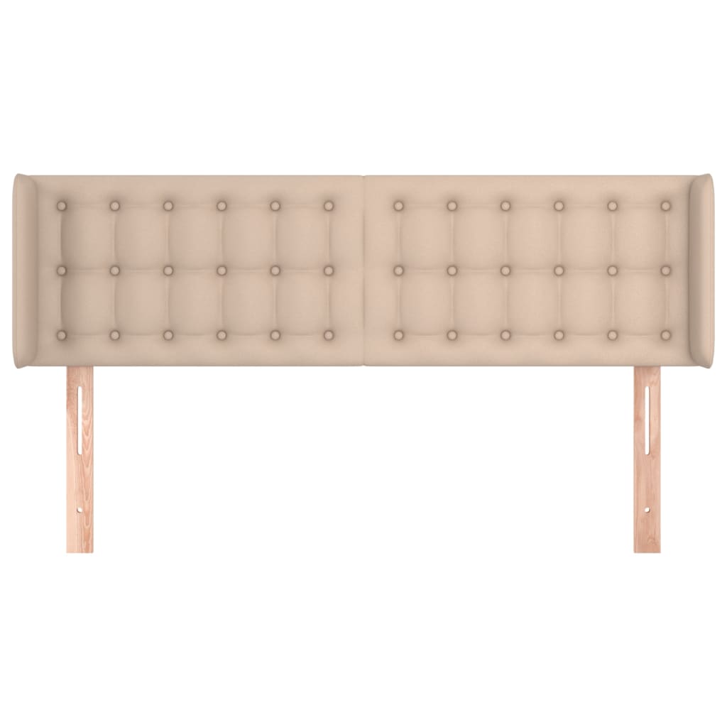 vidaXL Tăblie pat cu aripioare cappuccino 147x16x78/88cm piele eco