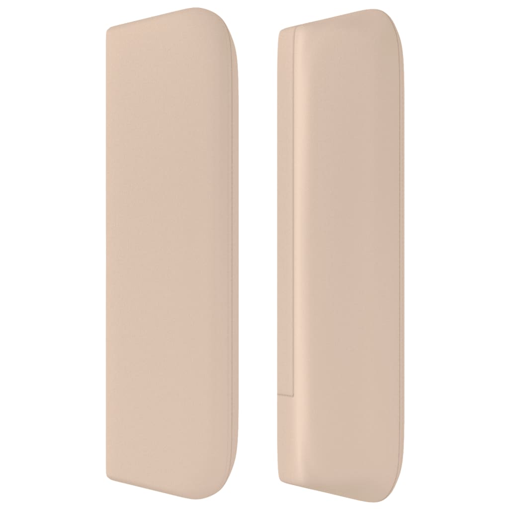 vidaXL Tăblie pat cu aripioare cappuccino 147x16x78/88cm piele eco