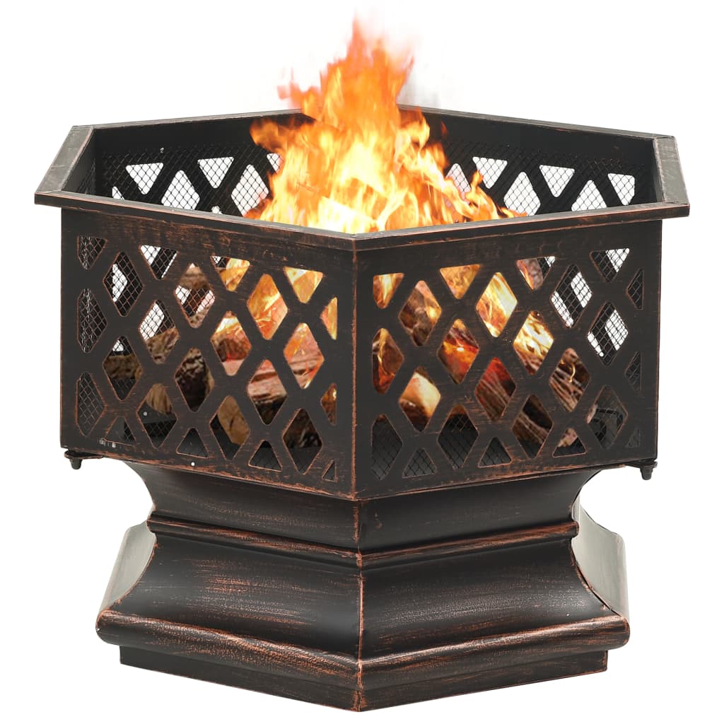 vidaXL Vatră de foc rustică, cu vătrai 62x54x56 cm oțel, XXL vidaXL Vatră de foc rustică, cu vătrai 62x54x56 cm oțel, XXL