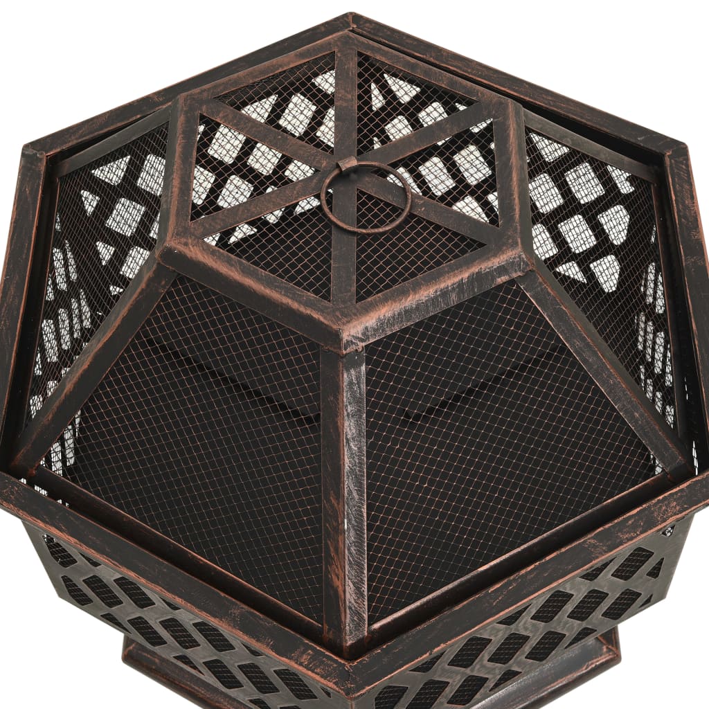 vidaXL Vatră de foc rustică, cu vătrai 62x54x56 cm oțel, XXL vidaXL Vatră de foc rustică, cu vătrai 62x54x56 cm oțel, XXL