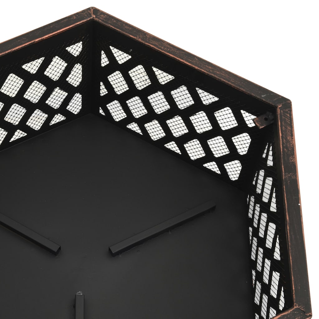 vidaXL Vatră de foc rustică, cu vătrai 62x54x56 cm oțel, XXL vidaXL Vatră de foc rustică, cu vătrai 62x54x56 cm oțel, XXL
