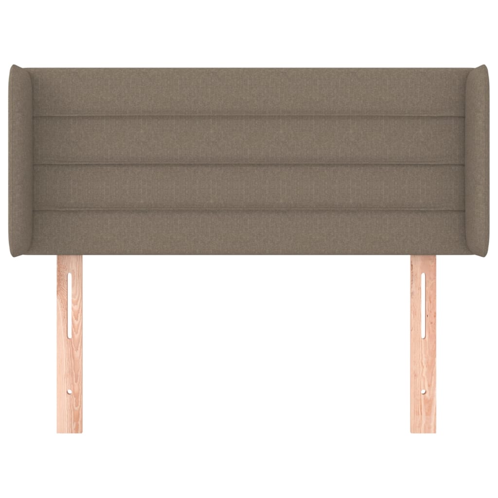 vidaXL Tăblie de pat cu aripioare gri taupe 83x16x78/88 cm textil