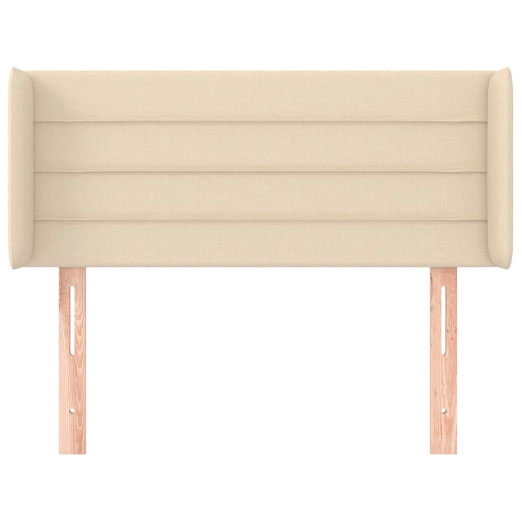 vidaXL Tăblie de pat cu aripioare crem 83x16x78/88 cm textil vidaXL Tăblie de pat cu aripioare crem 83x16x78/88 cm textil