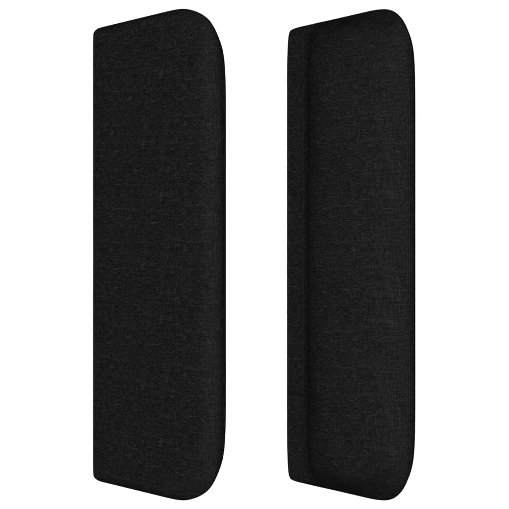 vidaXL Tăblie de pat cu aripioare negru 103x16x78/88 cm textil