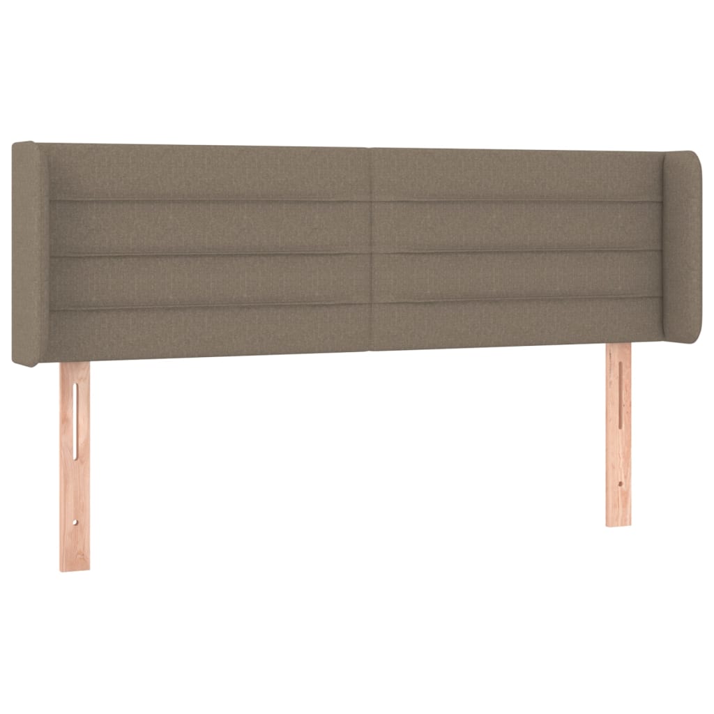 vidaXL Tăblie de pat cu aripioare gri taupe 147x16x78/88 cm textil