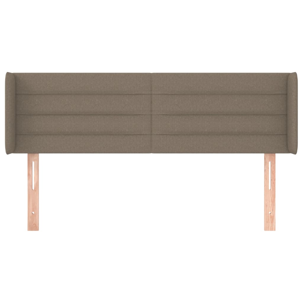 vidaXL Tăblie de pat cu aripioare gri taupe 147x16x78/88 cm textil