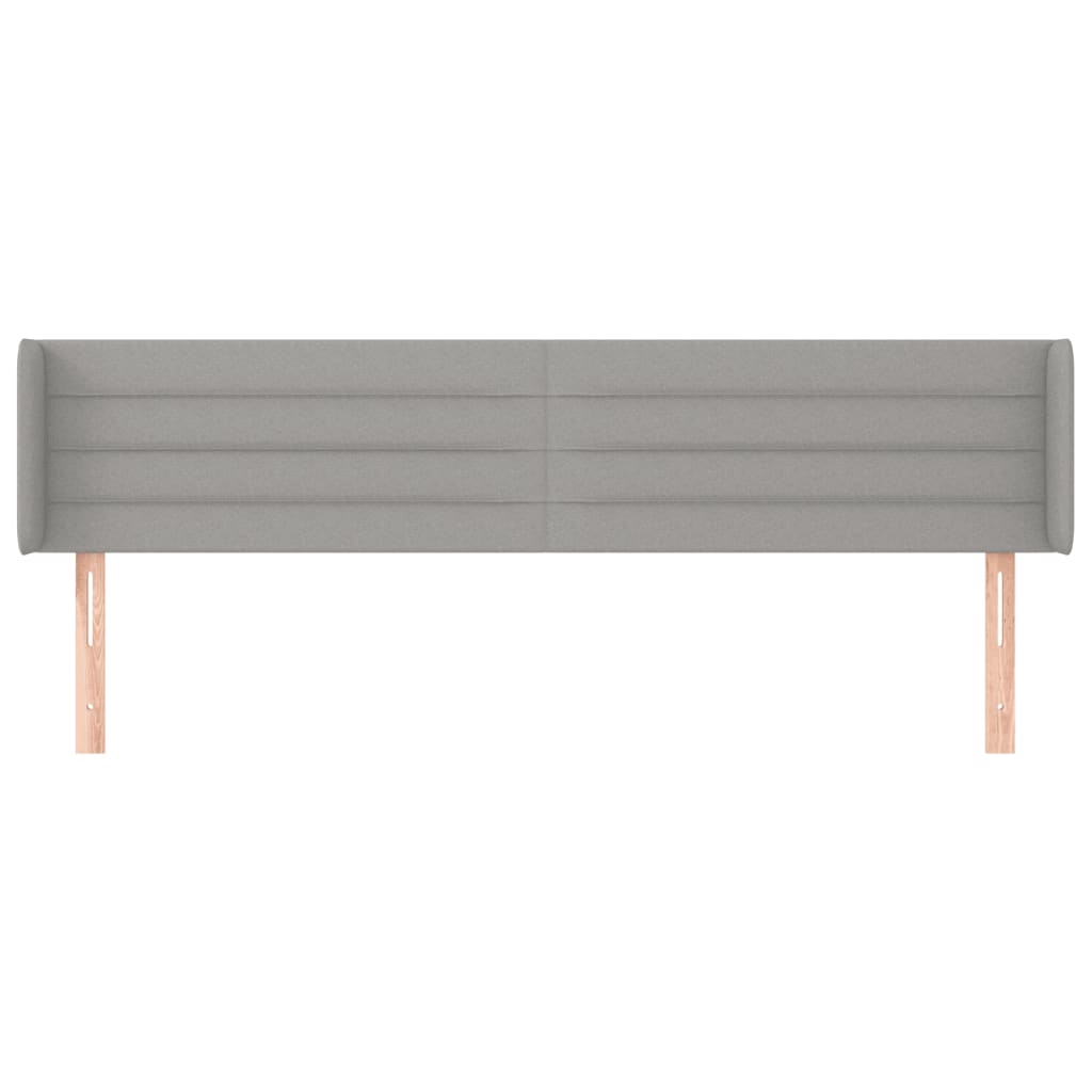 vidaXL Tăblie de pat cu aripioare gri deschis 183x16x78/88 cm textil