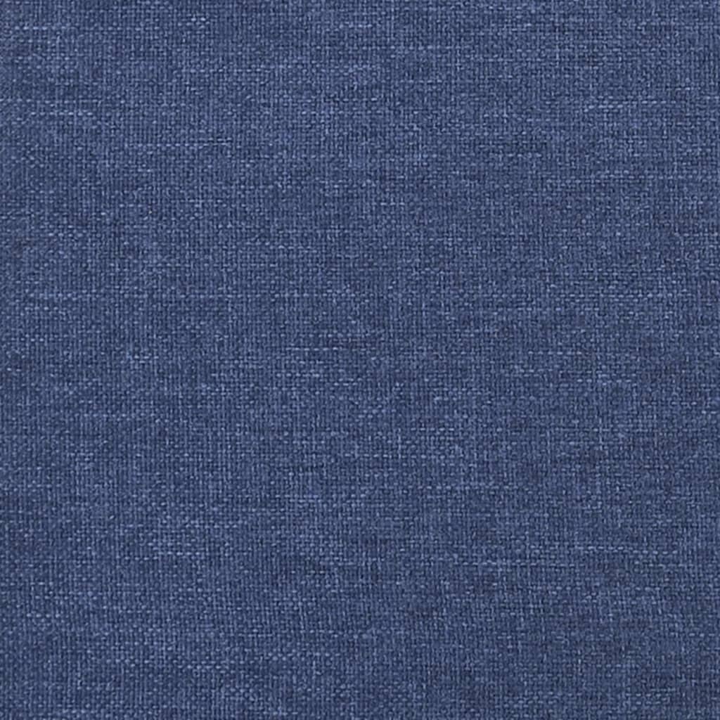 vidaXL Tăblie de pat cu aripioare, albastru, 183x16x78/88 cm textil
