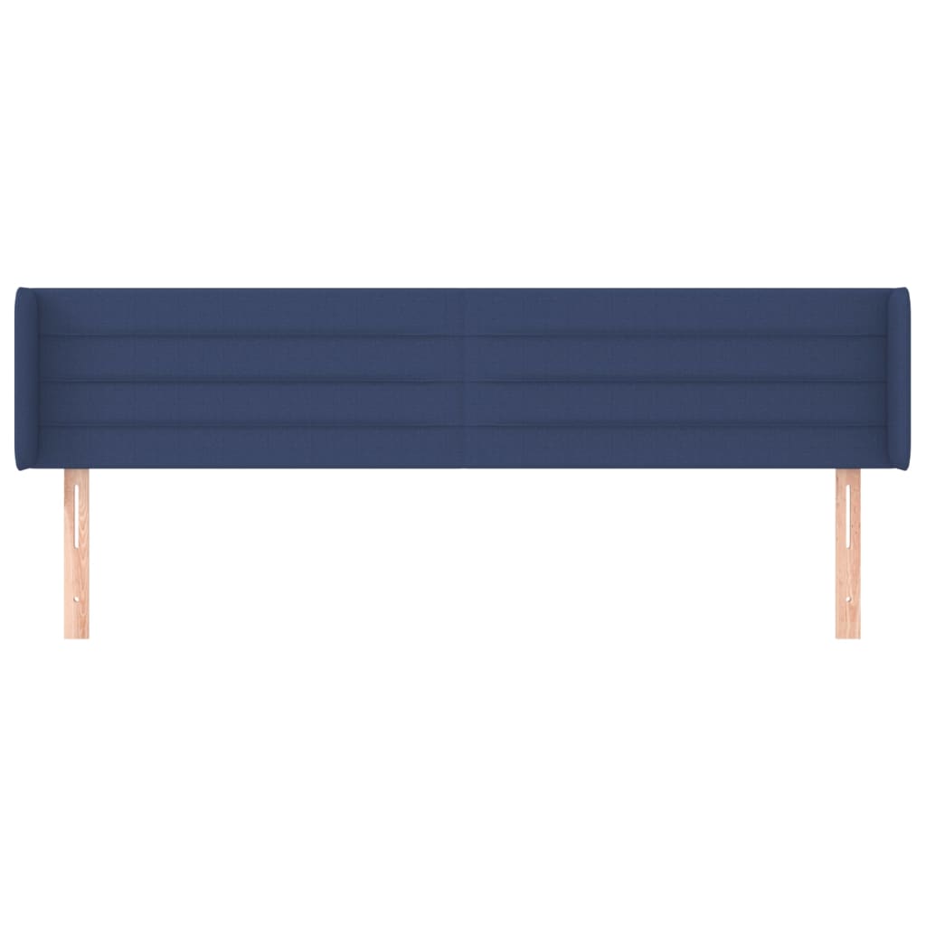 vidaXL Tăblie de pat cu aripioare, albastru, 203x16x78/88 cm textil vidaXL Tăblie de pat cu aripioare, albastru, 203x16x78/88 cm textil