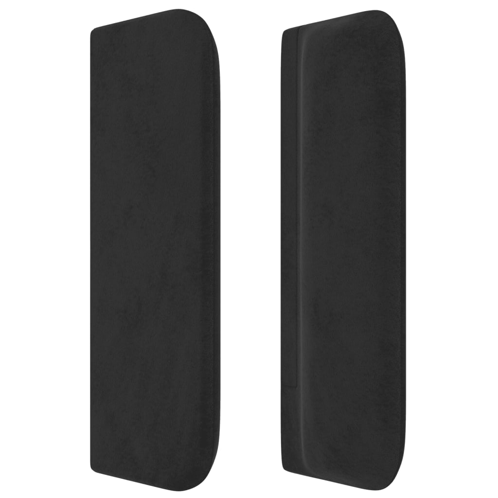 vidaXL Tăblie de pat cu aripioare negru 83x16x78/88 cm catifea