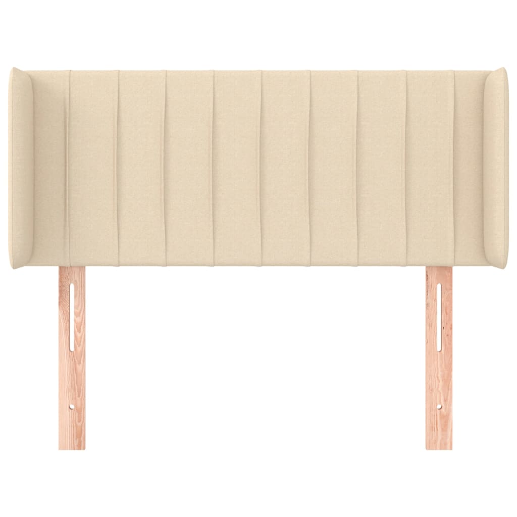 vidaXL Tăblie de pat cu aripioare crem 83x16x78/88 cm textil vidaXL Tăblie de pat cu aripioare crem 83x16x78/88 cm textil