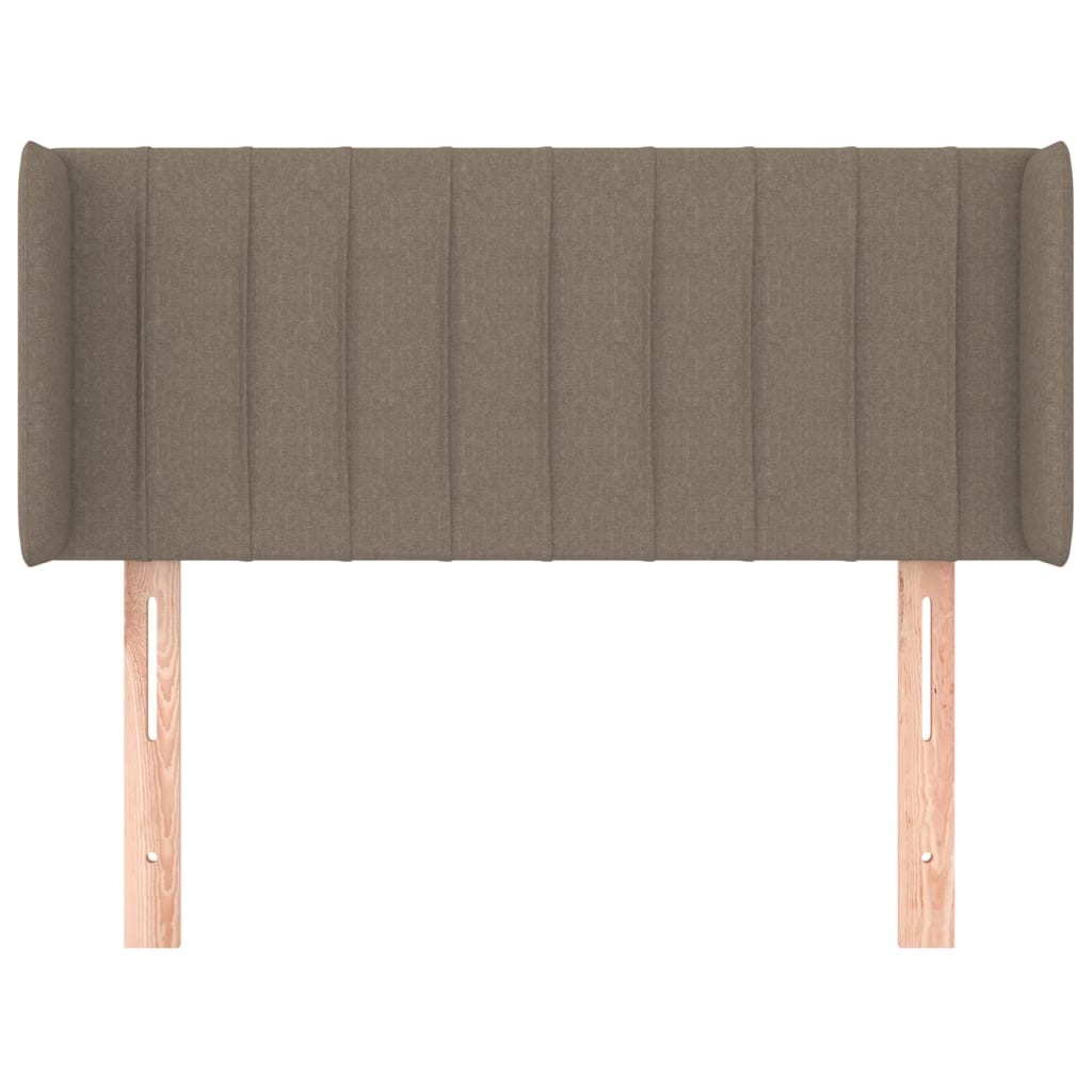 vidaXL Tăblie de pat cu aripioare gri taupe 103x16x78/88 cm textil