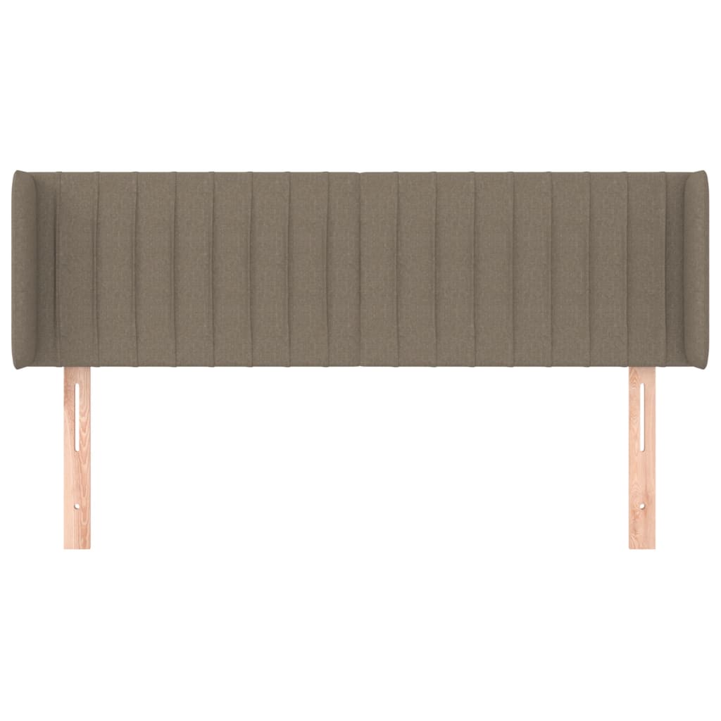 vidaXL Tăblie de pat cu aripioare gri taupe 147x16x78/88 cm textil