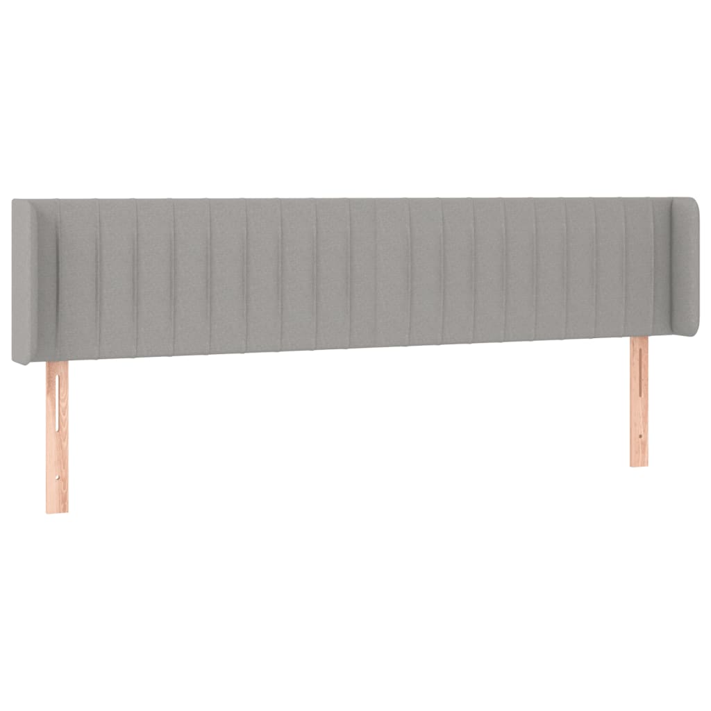 vidaXL Tăblie de pat cu aripioare gri deschis 163x16x78/88 cm textil vidaXL Tăblie de pat cu aripioare gri deschis 163x16x78/88 cm textil