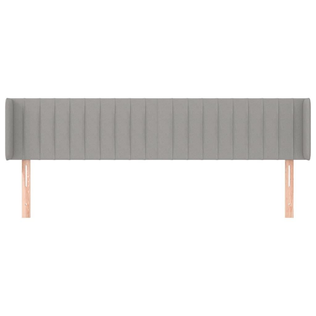 vidaXL Tăblie de pat cu aripioare gri deschis 163x16x78/88 cm textil vidaXL Tăblie de pat cu aripioare gri deschis 163x16x78/88 cm textil