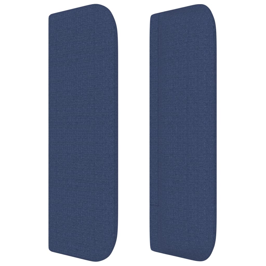 vidaXL Tăblie de pat cu aripioare albastru 163x16x78/88 cm textil vidaXL Tăblie de pat cu aripioare albastru 163x16x78/88 cm textil