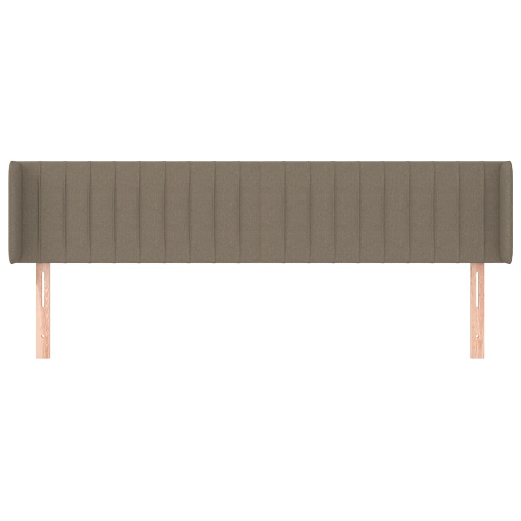 vidaXL Tăblie de pat cu aripioare gri taupe 183x16x78/88 cm textil