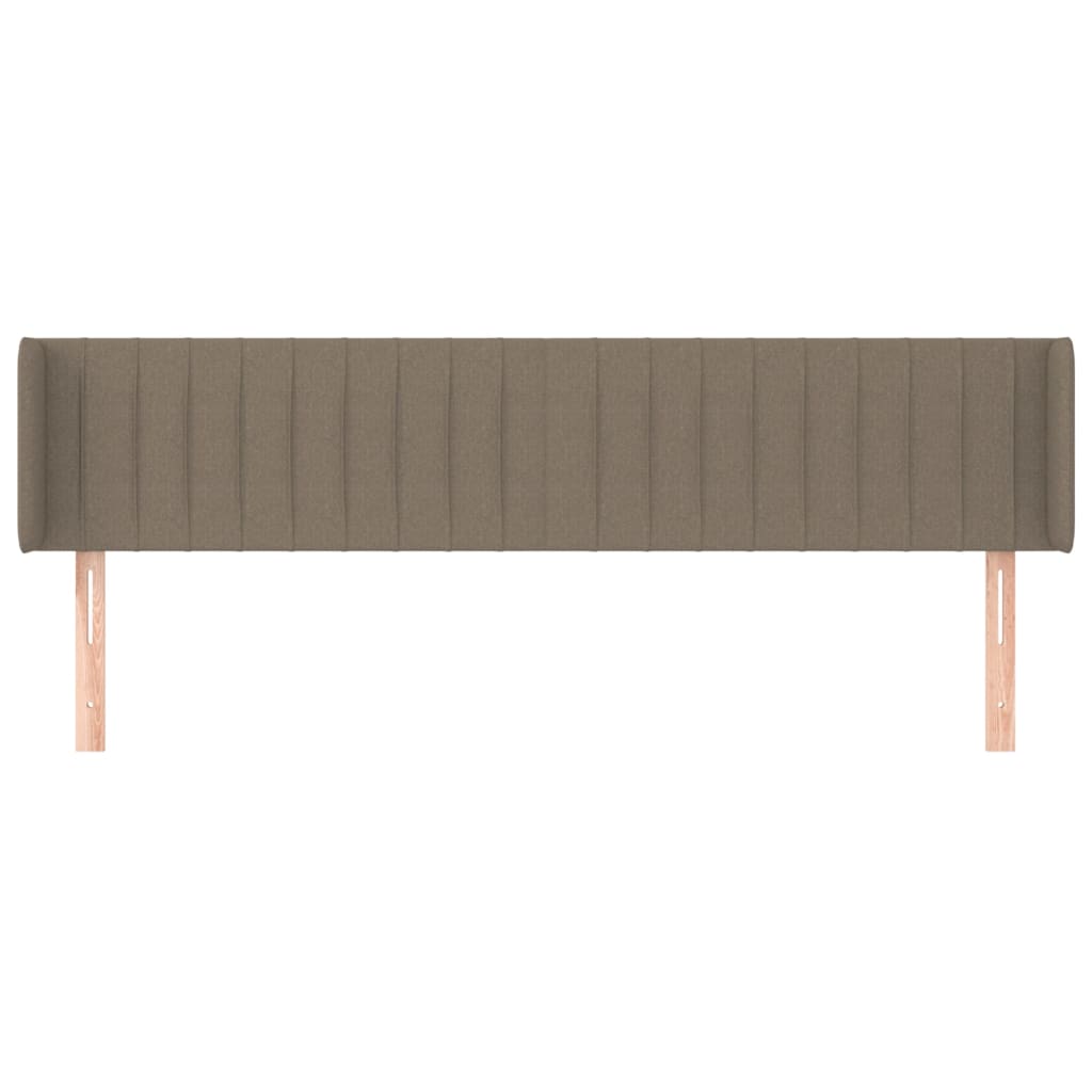 vidaXL Tăblie de pat cu aripioare gri taupe 203x16x78/88 cm textil