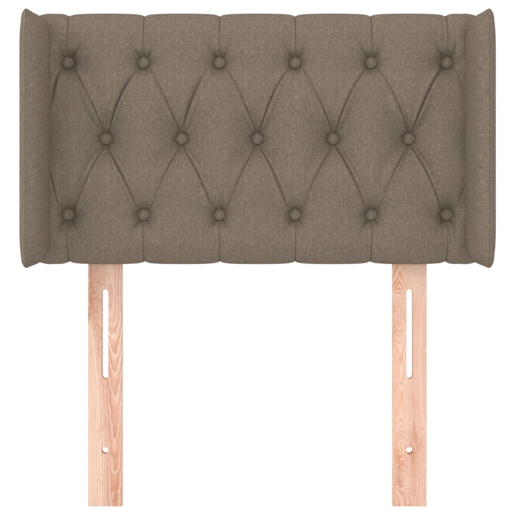 vidaXL Tăblie de pat cu aripioare gri taupe 83x16x78/88 cm textil