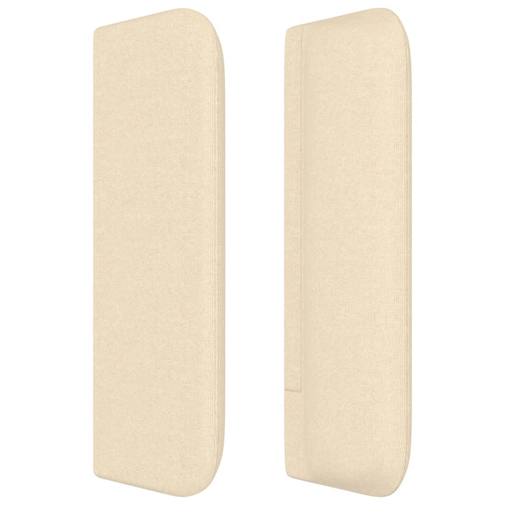 vidaXL Tăblie de pat cu aripioare crem 83x16x78/88 cm textil