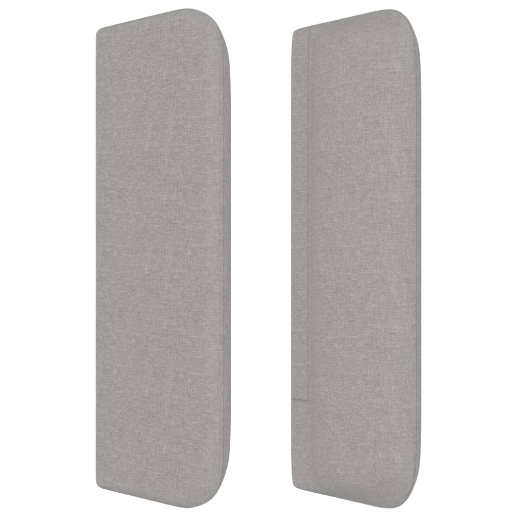 vidaXL Tăblie de pat cu aripioare gri deschis 103x16x78/88 cm textil