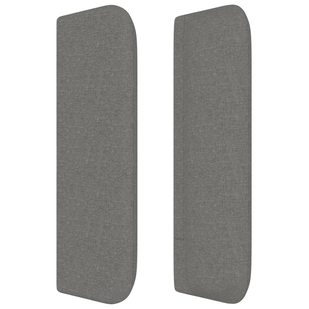 vidaXL Tăblie de pat cu aripioare gri închis 103x16x78/88 cm textil