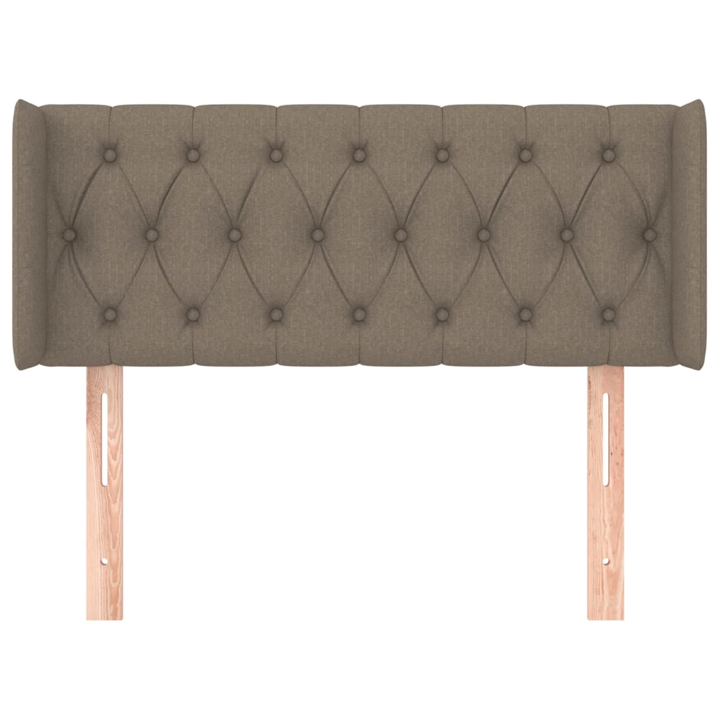 vidaXL Tăblie de pat cu aripioare gri taupe 103x16x78/88 cm textil