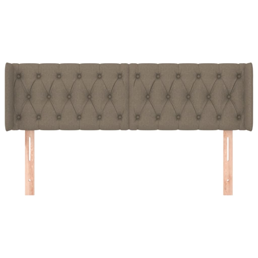 vidaXL Tăblie de pat cu aripioare gri taupe 163x16x78/88 cm textil