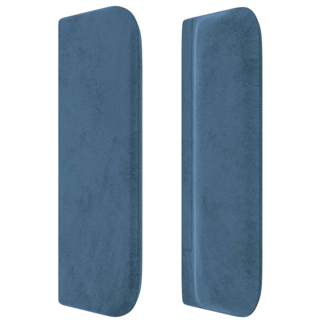 vidaXL Tăblie pat cu aripioare albastru închis 93x16x78/88 cm catifea