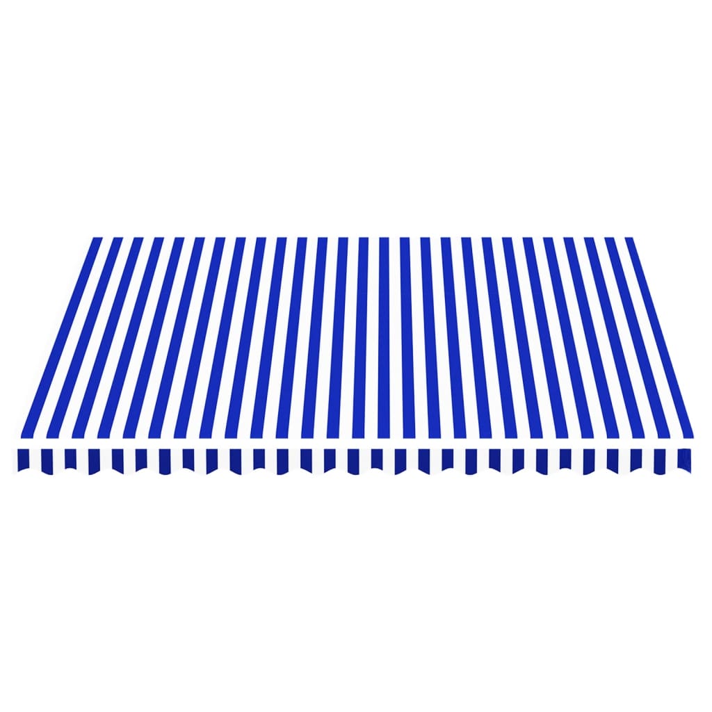 vidaXL Pânză de rezervă copertină, albastru și alb, 4x3,5 m vidaXL Pânză de rezervă copertină, albastru și alb, 4x3,5 m