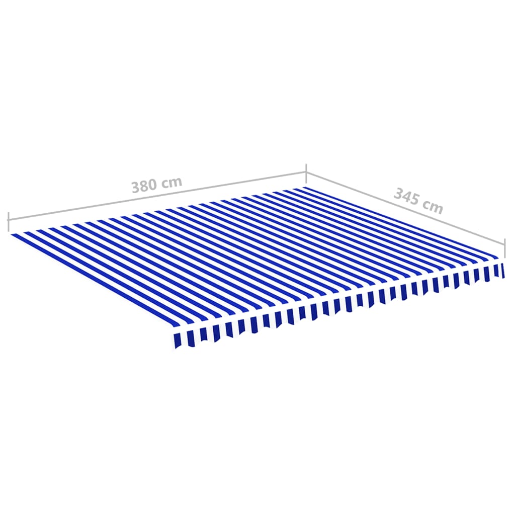 vidaXL Pânză de rezervă copertină, albastru și alb, 4x3,5 m vidaXL Pânză de rezervă copertină, albastru și alb, 4x3,5 m