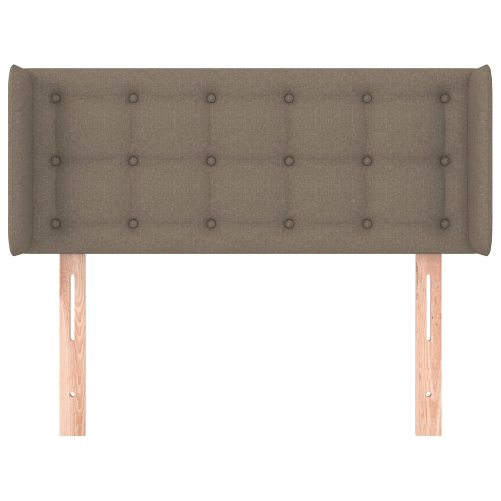 vidaXL Tăblie de pat cu aripioare gri taupe 83x16x78/88 cm textil