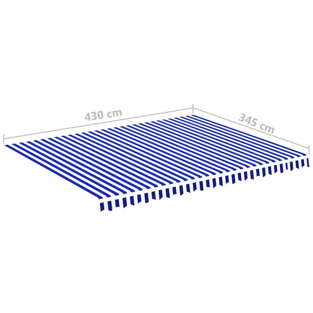 vidaXL Pânză de rezervă copertină, albastru și alb, 4,5x3,5 m vidaXL Pânză de rezervă copertină, albastru și alb, 4,5x3,5 m