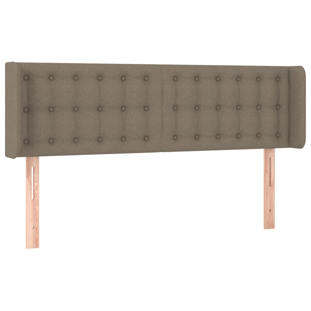 vidaXL Tăblie de pat cu aripioare gri taupe 147x16x78/88 cm textil