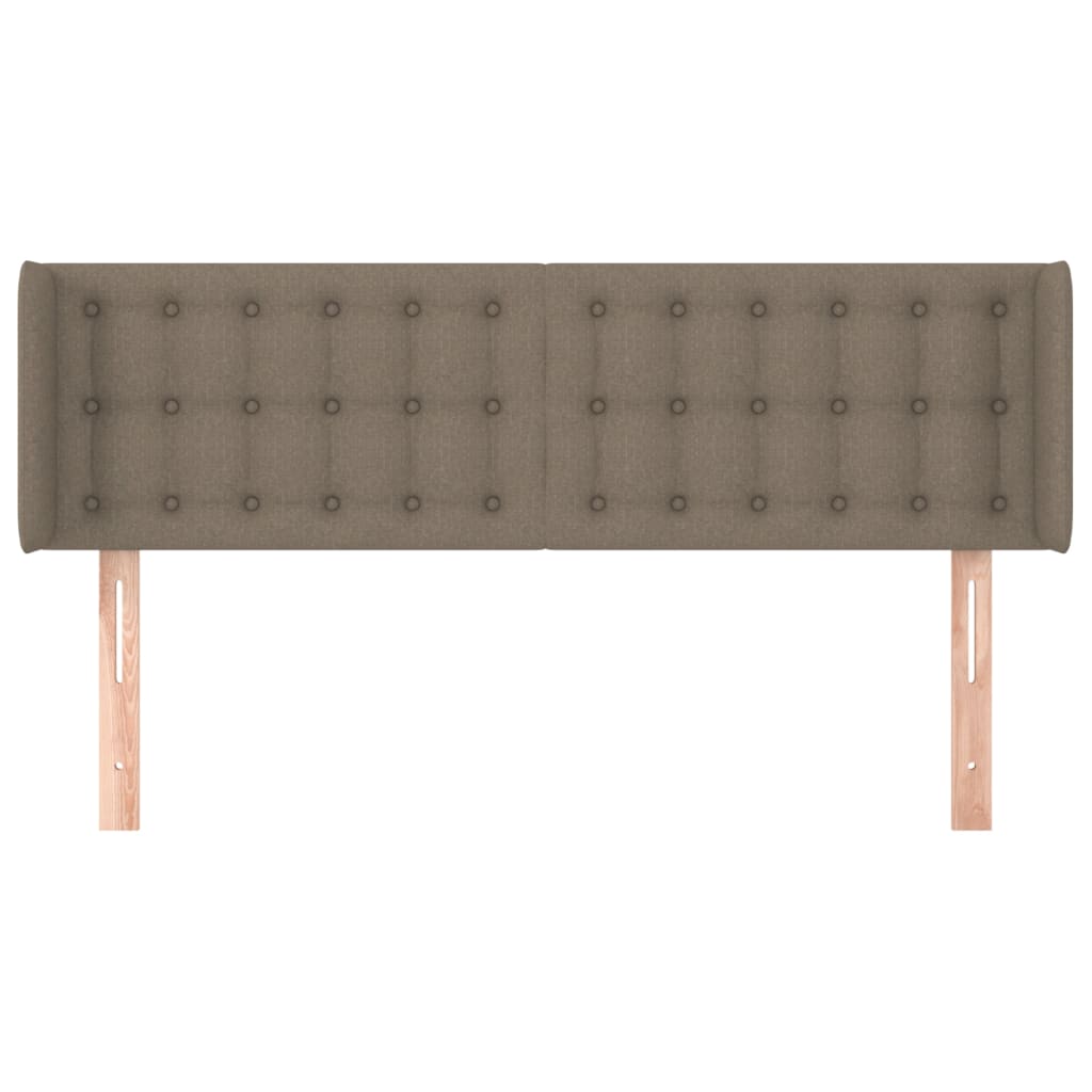vidaXL Tăblie de pat cu aripioare gri taupe 147x16x78/88 cm textil