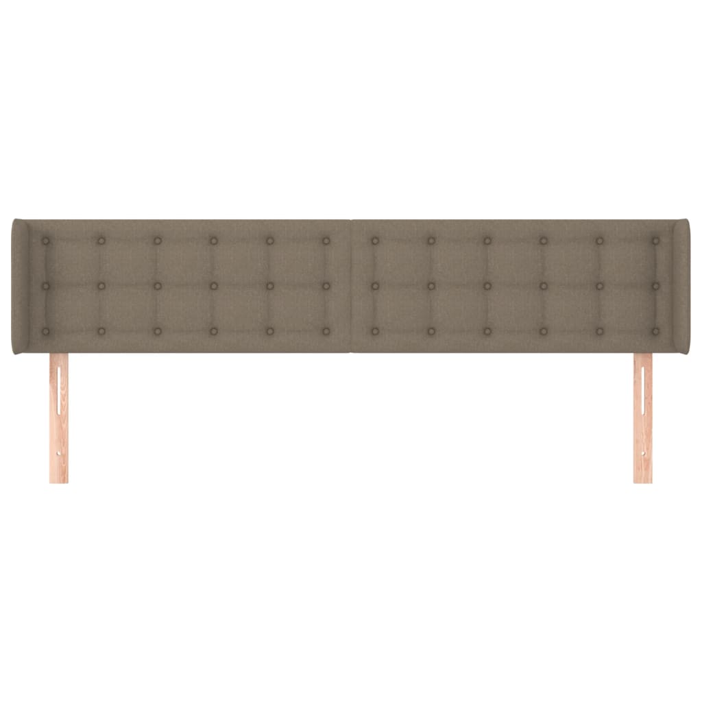 vidaXL Tăblie de pat cu aripioare gri taupe 183x16x78/88 cm textil