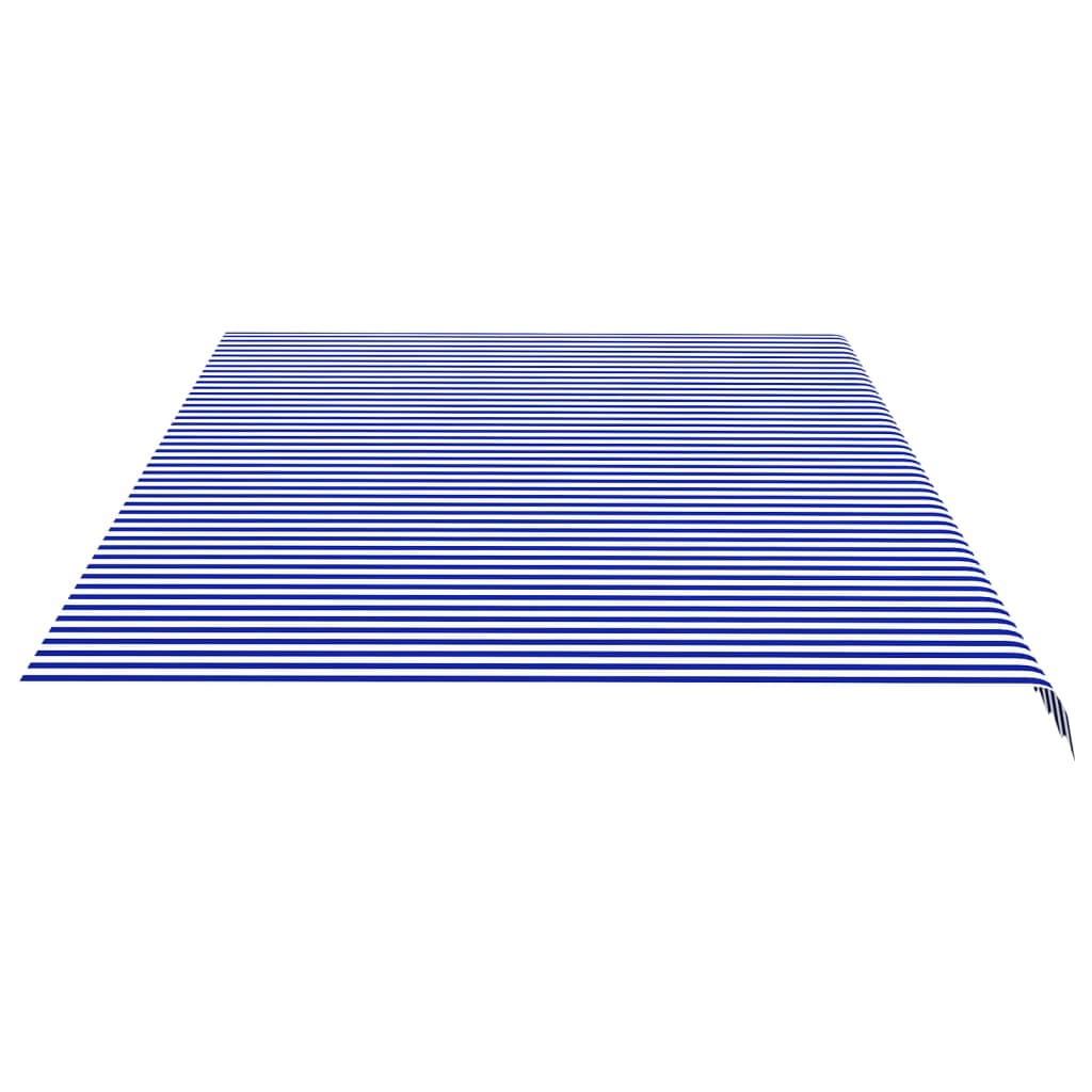 vidaXL Pânză de rezervă copertină, albastru și alb, 6x3,5 m vidaXL Pânză de rezervă copertină, albastru și alb, 6x3,5 m