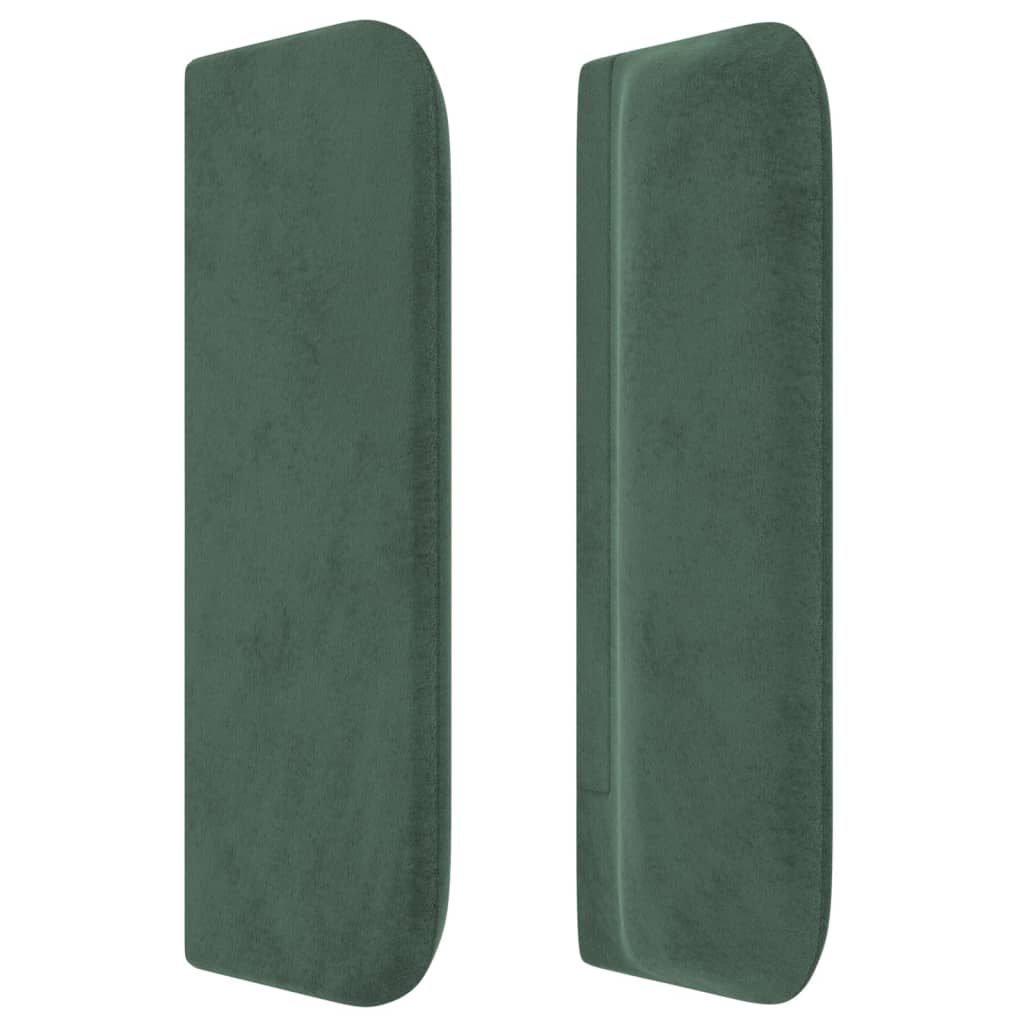 vidaXL Tăblie pat cu aripioare verde închis 93x16x78/88 cm catifea vidaXL Tăblie pat cu aripioare verde închis 93x16x78/88 cm catifea