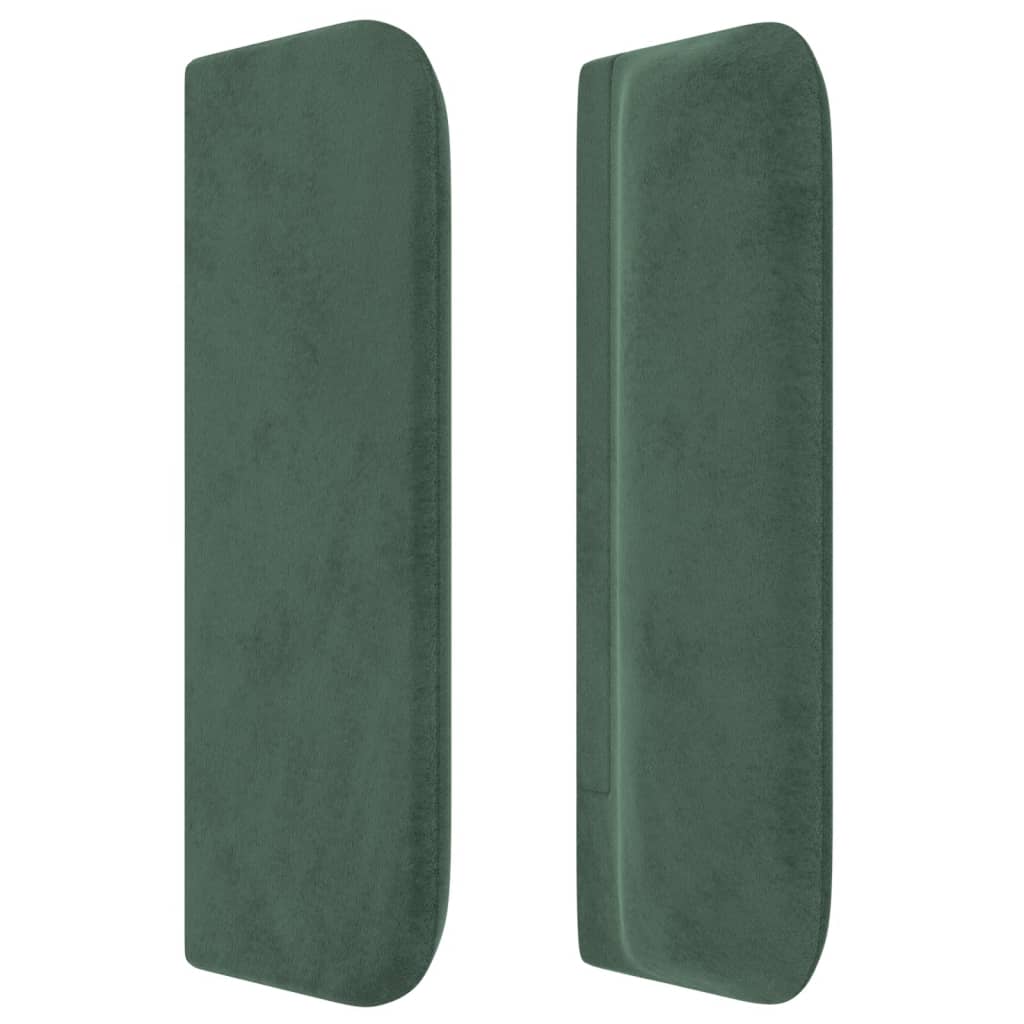 vidaXL Tăblie de pat cu aripioare verde închis 103x16x78/88 cm catifea