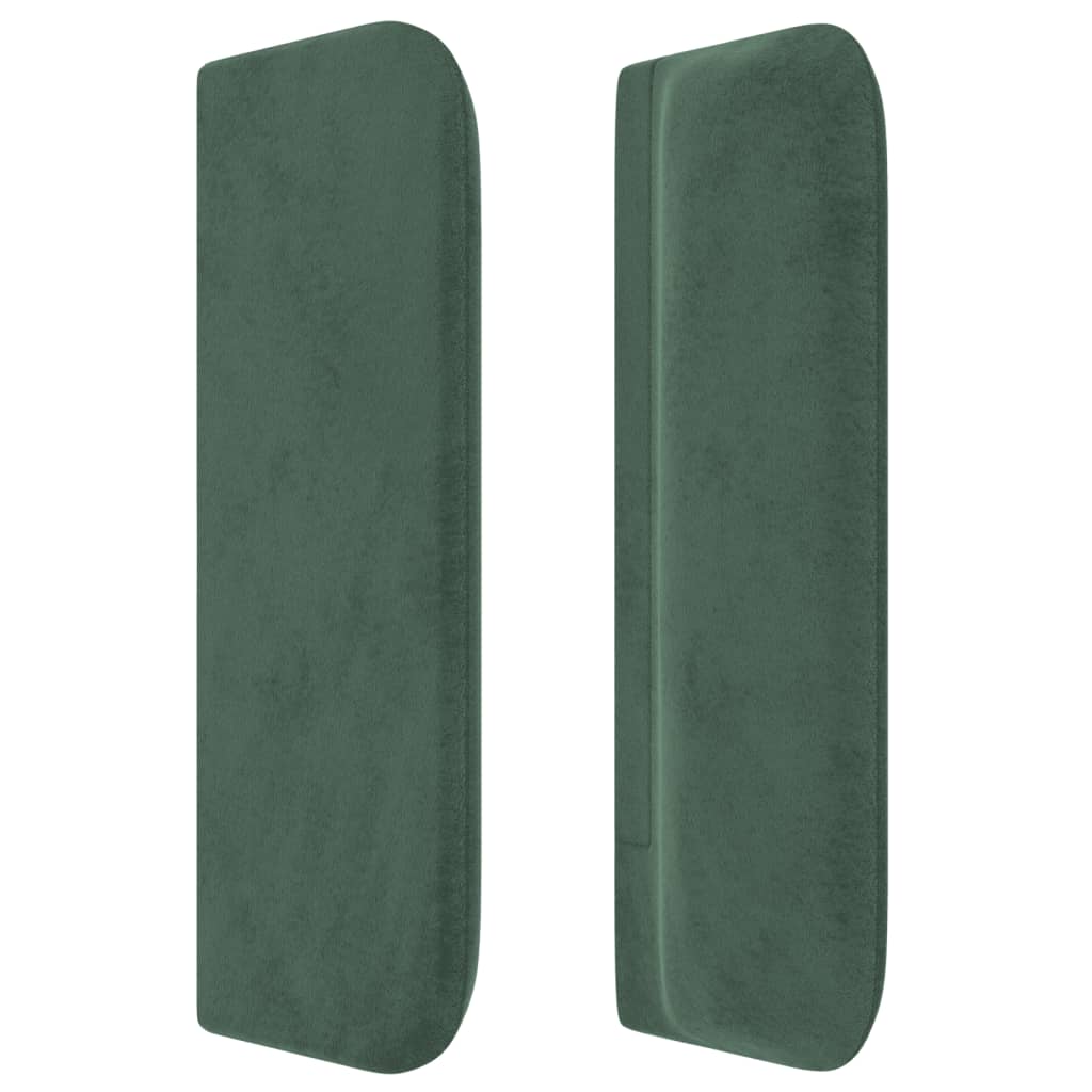 vidaXL Tăblie de pat cu aripioare verde închis 183x16x78/88 cm catifea vidaXL Tăblie de pat cu aripioare verde închis 183x16x78/88 cm catifea
