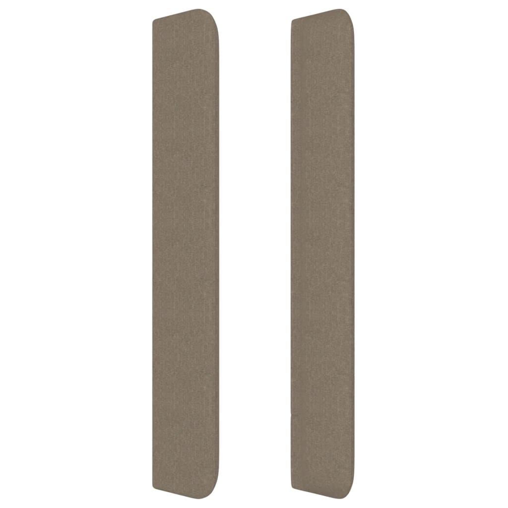 vidaXL Tăblie de pat cu aripioare gri taupe 103x16x118/128 cm textil