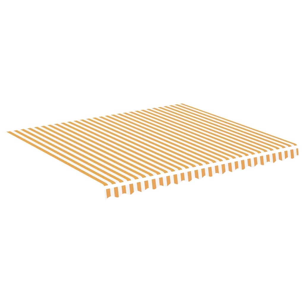 vidaXL Pânză de rezervă copertină, galben și alb, 4x3,5 m vidaXL Pânză de rezervă copertină, galben și alb, 4x3,5 m