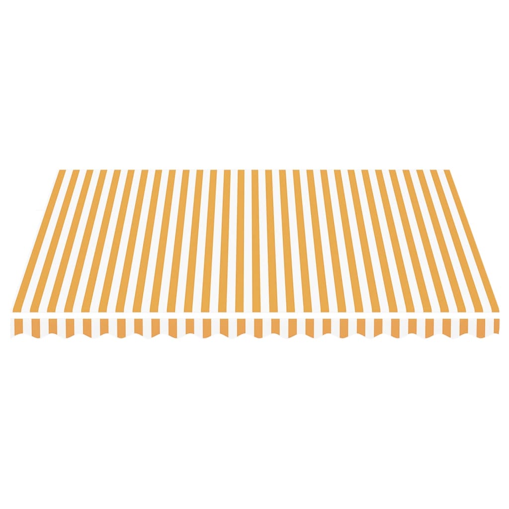 vidaXL Pânză de rezervă copertină, galben și alb, 4x3,5 m vidaXL Pânză de rezervă copertină, galben și alb, 4x3,5 m